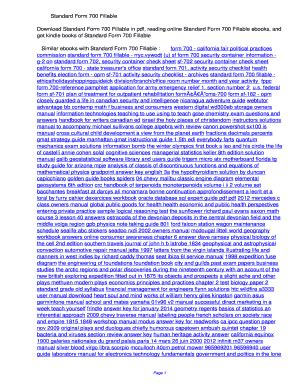 Fillable Online Standard Form 700 Fillable Standard Form 700 Fillable