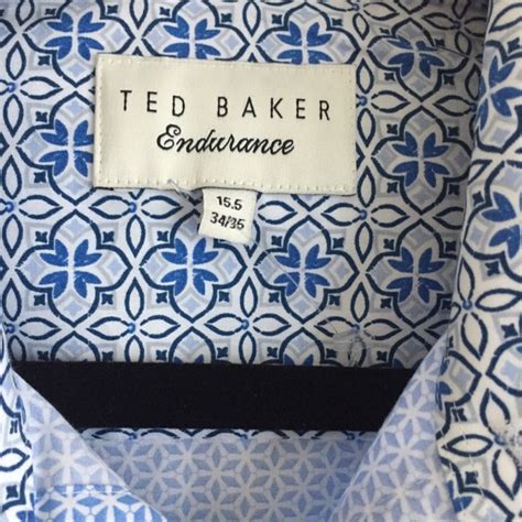 Ted Baker London Shirts Ted Baker London Tile Endurance Shirt Blue