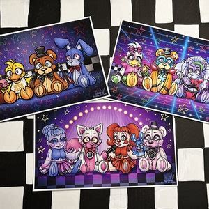 Fnaf Plushie Style Prints. - Etsy