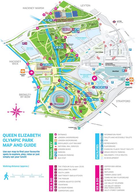 Queen Elizabeth Olympic Park Visitor Map Map Illustrated Map London