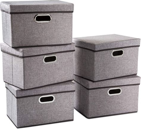 Amazon PRANDOM Collapsible Storage Containers With Lids 5 Pack