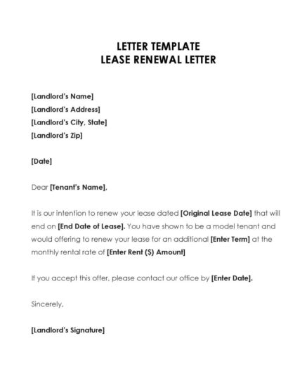 Lease Renewal Letter ( How to write+ Samples)