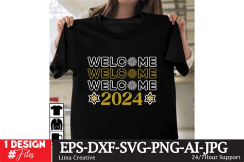 Welcome 2024 Svg Cut File Graphic By Lima Creative · Creative Fabrica