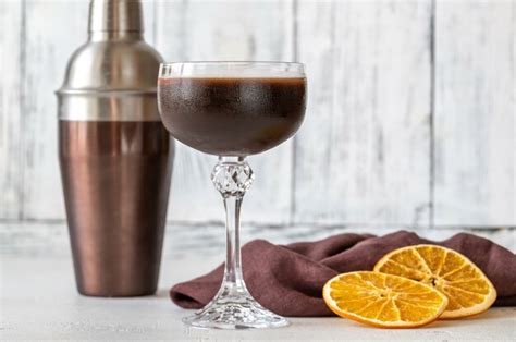 Premium Photo Glass Of Chocolate Orange Espresso Martini Cocktail