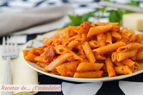 Macarrones con chorizo y tomate en Thermomix buenísimos Recetas de