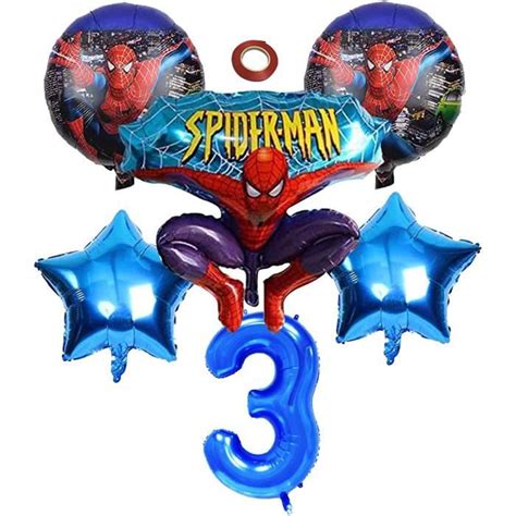 Spiderman Ballon Aluminium Num Ro Pcs Spiderman Ballons Decoration