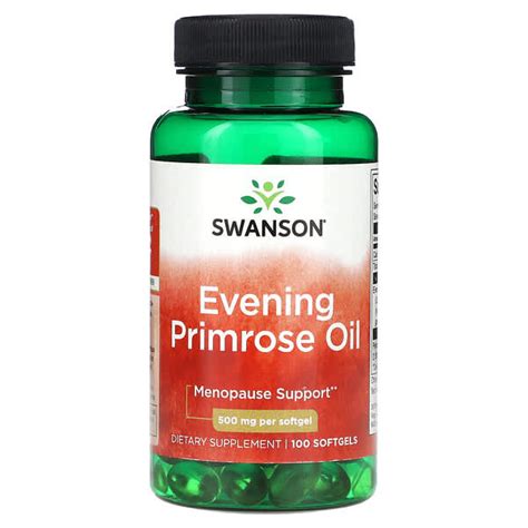 Swanson Evening Primrose Oil 500 Mg 100 Softgels