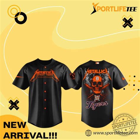 Hot Detroit Tigers Metallica Baseball Jersey Sportlifetee