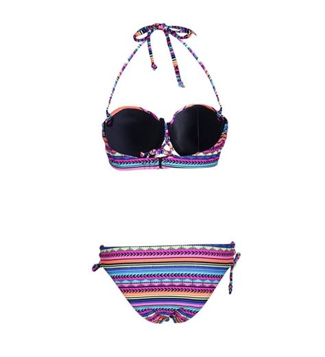 Bikini Swimsuit Push Up Vintage Swimsuit Stripe S Co Ykoe Er