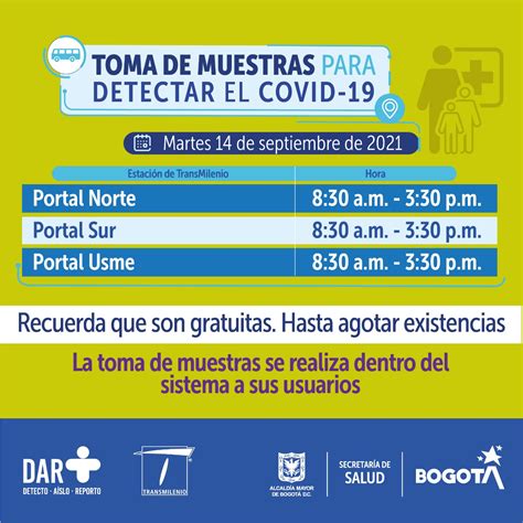 TransMilenio Habilita Nuevamente Puntos De Toma De Pruebas Covid Para