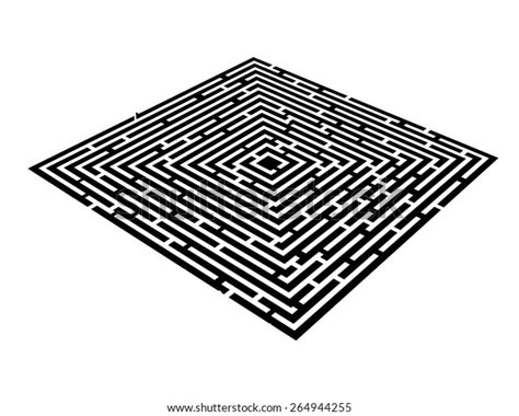 Black White Maze Stock Vector Royalty Free 264944255 Shutterstock