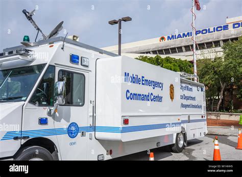 Florida Miami Police Department Mobile Emergency Command Center