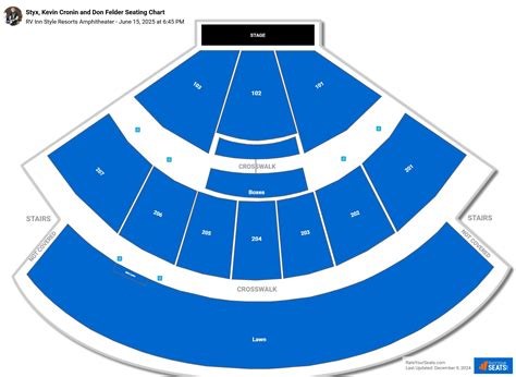 Detailed Seating Chart and Sections for Cascades Amphitheater 11