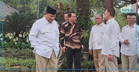 Prabowo Bersama Marzuki Alie Terima Kunjungan Wiranto Di Bogor