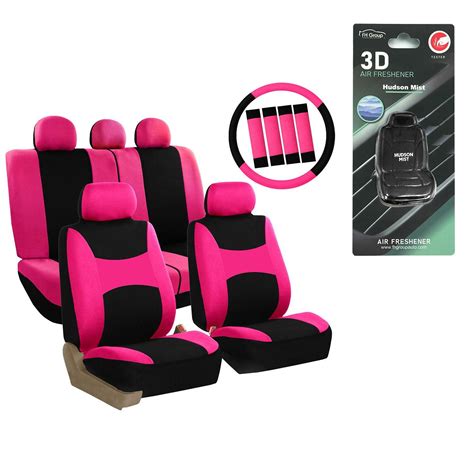 Fh Group Light And Breezy Flat Cloth Seat Covers Combo Set