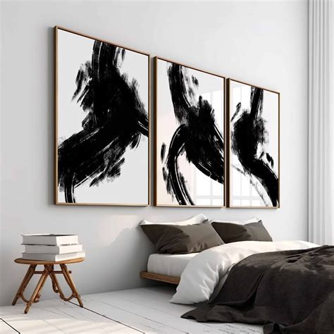 Bedroom Wall Art, Black and White Wall Art, 3 Piece Art Prints ...