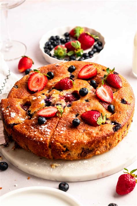 Easy Moist Berry Cake One Bowl Rich And Delish