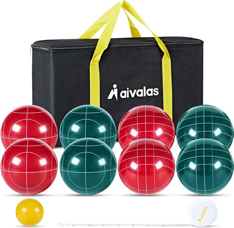 Aivalas Bocce Ball Set 107mm Bocci Ball Set With 8 Resin