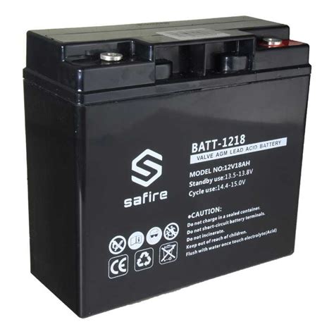 Batería recargable de 12V 18 Ah de plomo ácido AGM Safire