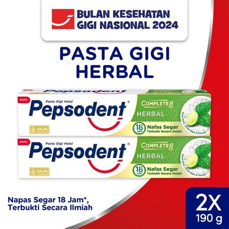 Promo Pepsodent Pasta Gigi Herbal Action Gr Isi