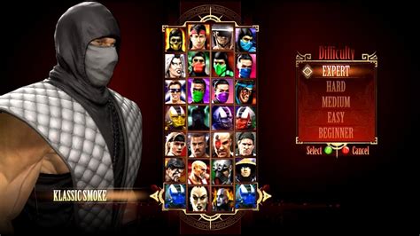 Mortal Kombat 9 Classic Smoke Mod Expert Arcade Ladder No Losses