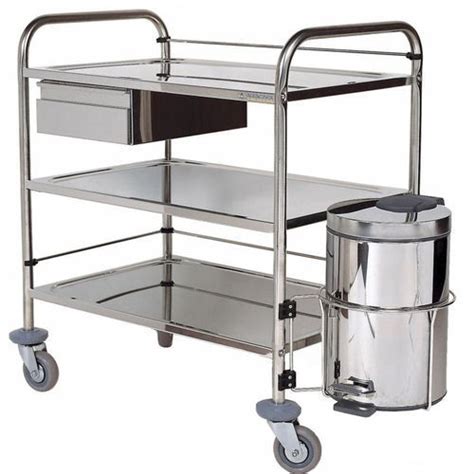 Medical Trolley Agencinox For Instruments Dressing Stainless Steel