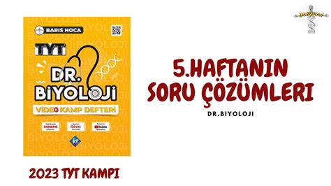 Beşinci Hafta Soru Çözümü TYT Biyoloji Kampı Konu Anlatımı 9 Sınıf