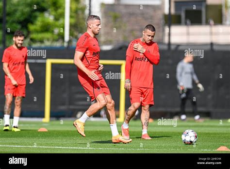 Toby Alderweireld Pictured In Action During A Training Session Of