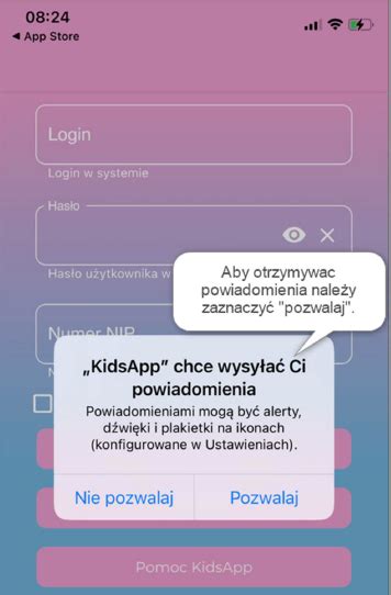 Logowanie Do Aplikacji Mobilnej Dla Opiekuna Dziecka Kidsapp