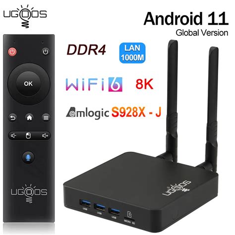 Ugoos AM8 Pro 8GB 64GB Android 11 Smart TV Box 1000M DDR4 Amlogic S928X