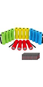 EverBrite 16 Pack Mini LED Flashlight Set Assorted 4 Colors 48 AAA