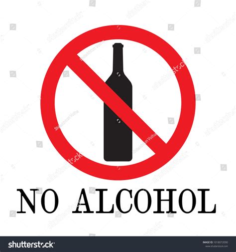 No Alcohol Drink Sign Vector Logo Stock Vector (Royalty Free) 1018072090 | Shutterstock