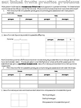 Sex Linked Traits By Adorkable Math And Science Tpt