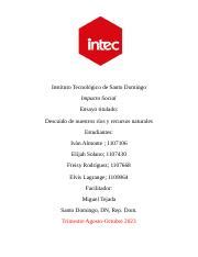 Asignaci N Docx Instituto Tecnol Gico De Santo Domingo Impacto