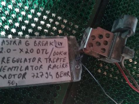 Regulator trepte ventilator racire motor72794Behr Astra G Break 2.0 ...
