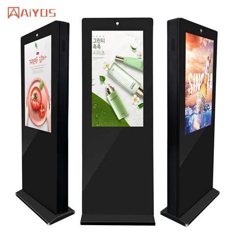 55 Inch Dustproof Waterproof Large Outdoor Advertising Screen Totem