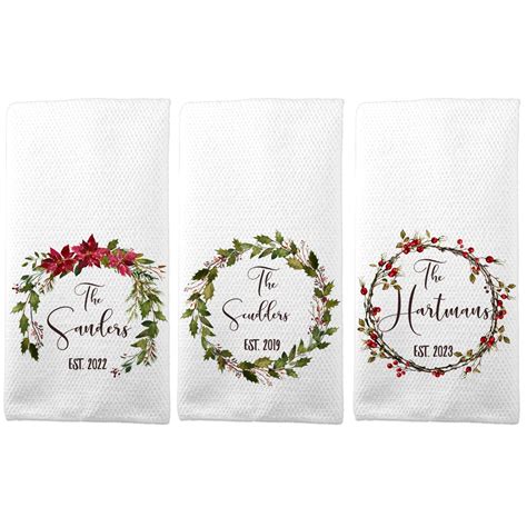 Personalized Kitchen Towels, Christmas Gifts, Custom Tea Towels, Dish ...