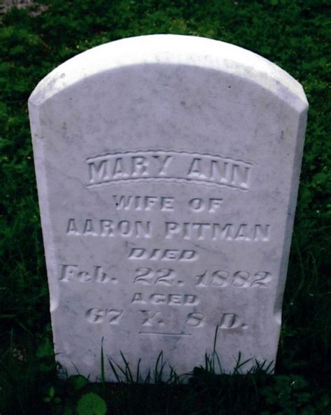 Mary Ann Drake Pitman Find A Grave Memorial