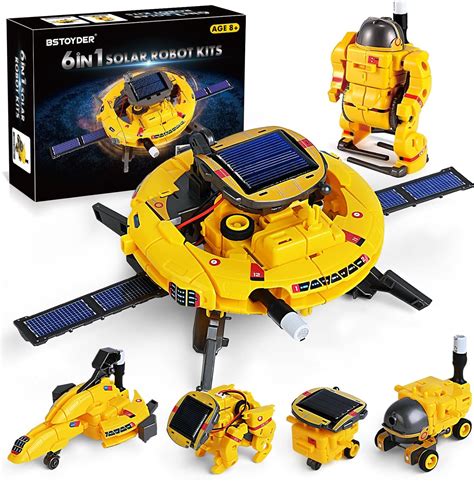 6 In 1 Stem Projects For Kids Ages 8 12 Solar Robot Space