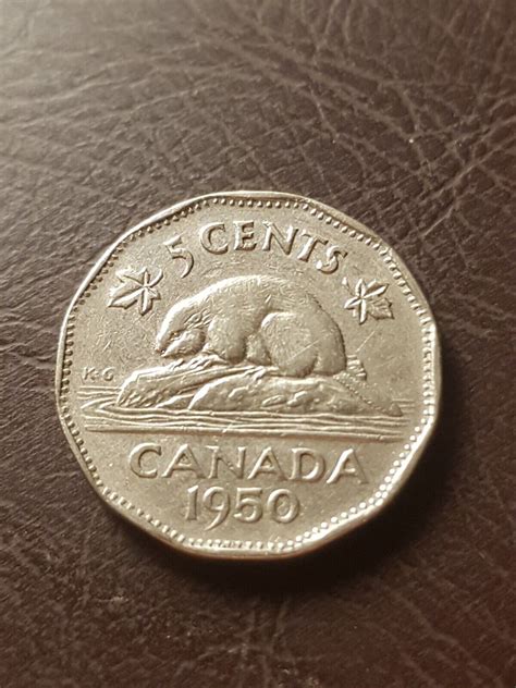 Canada 1950 5 Cents George VI Canadian Nickel Values MAVIN