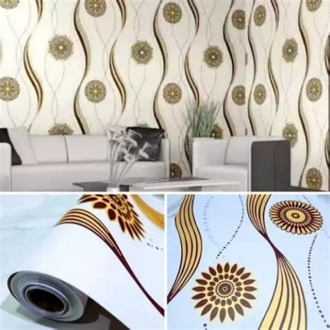 Jual Wallpaper Sticker Cakra Gold Cakra Hitam Putih Elegan M X Cm