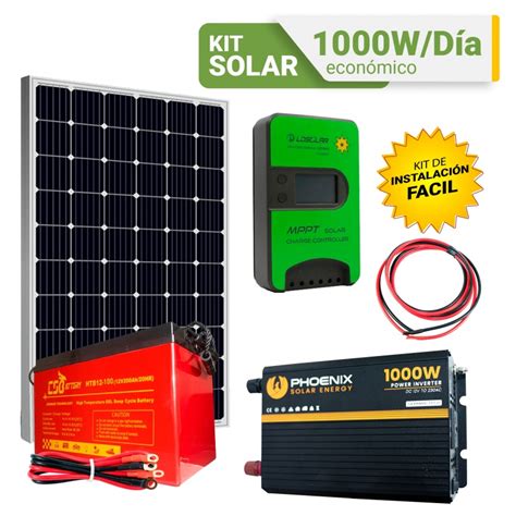 Kit Solar Peru W Dia Economico Luz Tv Laptop Onda Modificada