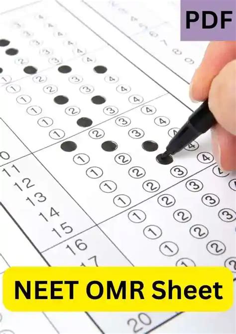 Neet Omr Sheet 2024 Pdf Free Download