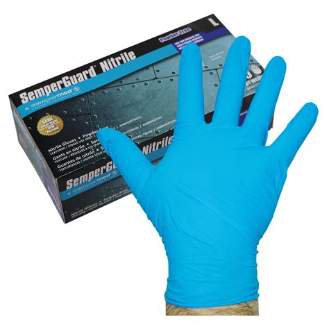 Semperguard 4 Mil Blue Nitrile Gloves Box Of 100 Coburn