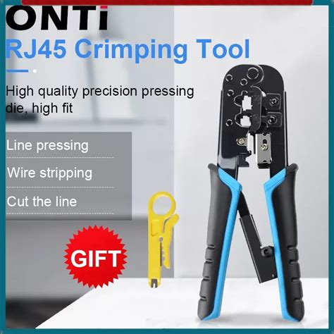 ONTI Rj45 Crimper RJ11 RJ45 Crimping Tool Ethernet Network LAN Cable