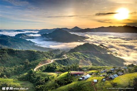 山上观日出摄影图 自然风景 自然景观 摄影图库 昵图网nipic