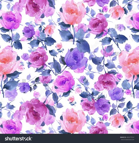 Flowers Watercolor Painting Artistic Abstract Rose Stock Illustration ...