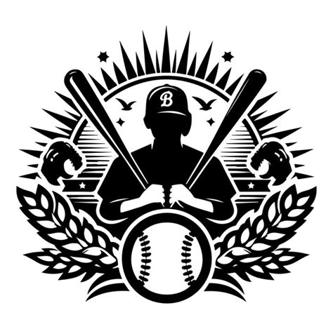 Baseball Logo Concept Silhouette Vector Illustration Premium Ai