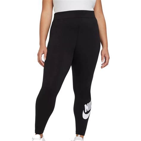 Nike Essential High Waisted Leggings Plus Size Black White • Price