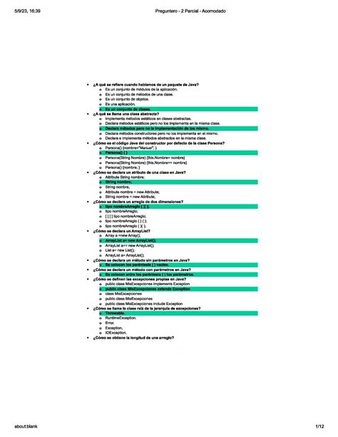 Preguntero poo2 parcial 2 Programación Orientada a Objetos Studocu